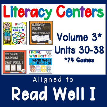 Preview of Read Well 1 Aligned Fluency Activities | Literacy Centers | Vol 3 (Units 30-38)