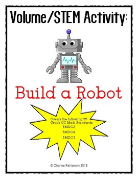 Preview of Volume/STEM Activity: Build a Robot