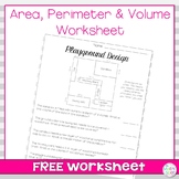 Volume Area Perimeter Worksheet FREE