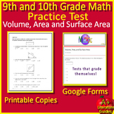 NWEA Map Math Practice Test - Volume, Area, and Surface Ar