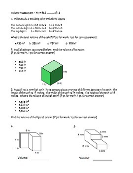 Volume Assessment by Creative Teaching by East | TPT