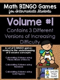 Volume BINGO Math Game for Intermediate Students - 3 Versi