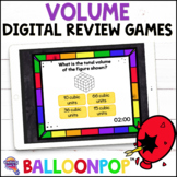 5th Grade Volume Digital Math Review Games BalloonPop™
