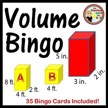 Preview of Volume Bingo w/ 35 Bingo Cards I Measurement Volume Activity
