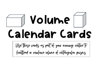 Preview of Volume Calendar Cards