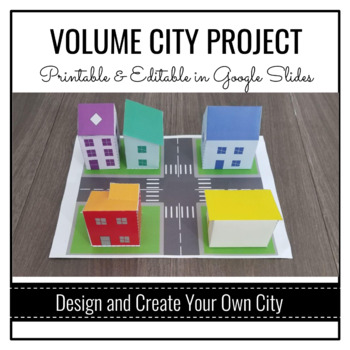 Preview of Volume City Project - Google Slides |3D Geometrocity Math PBL 2024