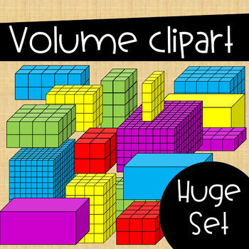 Preview of Volume Clip Art ~ Huge Set of Rectangular Prisms