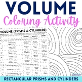 Volume of Cylinders and Rectangular Prisms Coloring Activity