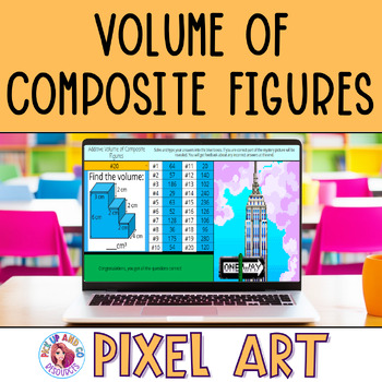 Preview of Volume of Composite Rectangular Prisms 5th Grade Math Pixel Art Digital Activity