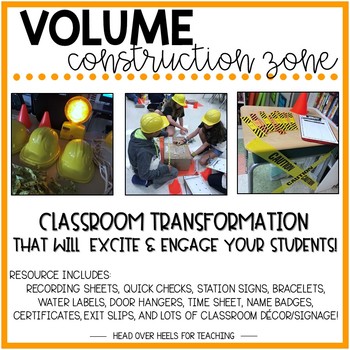 Preview of Volume Construction Zone {Classroom Transformation}