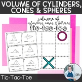 Volume Cylinders Cones Spheres Tic Tac Toe TEKS 8.6a 8.6b 