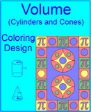 VOLUME: CYLINDERS AND CONES #1 - COLORING ACTIVITY