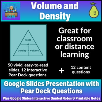 Preview of Volume & Density Google Slides with Pear Deck and Guided Notes