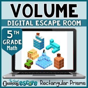 Preview of Volume of Rectangular Prisms Activity 5th Grade Math Digital Escape Room Game
