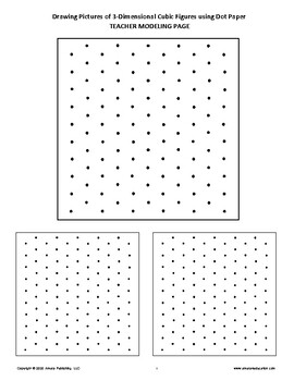 Preview of Volume - Drawing Cubic Volume Using 3 Dot Paper Grids - FREE