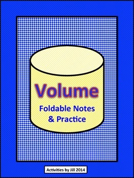 Preview of Volume Foldable Notes and Practice