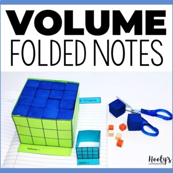 Preview of Finding Volume of Rectangular Prisms Notes - Measuring Volume 5th Grade Activity