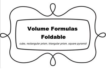 Preview of Volume Formulas Foldable - SmartNotebook File