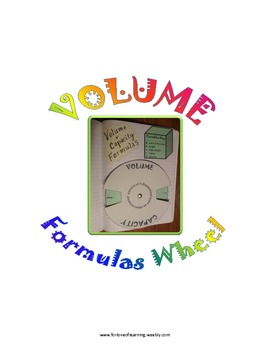 Preview of Volume Formulas Wheel for Interactive Notebooks