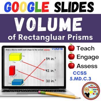 Preview of Volume GOOGLE Slides Digital Volume of Rectangular Prisms Activities