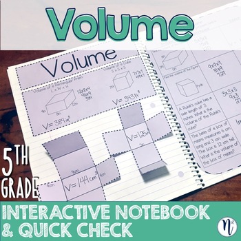 Preview of Volume Interactive Notebook Activity & Quick Check TEKS 5.4H