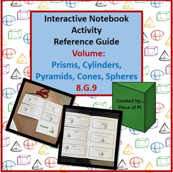Preview of Volume Interactive Notebook Sphere Cone Cylinder Prism Pyramid 8.G.9 Notes