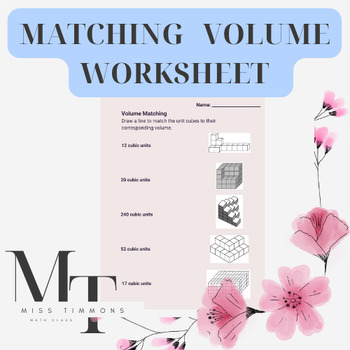 Preview of Volume Matching Worksheet