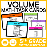 5th Grade Volume Task Cards Math Center Three Dimensional 