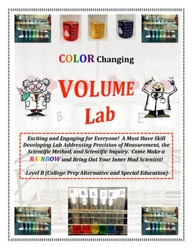 Preview of Volume Measurement RAINBOW LAB - Level B (CP or SPED)  Must Have!