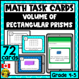 Volume of Rectangular Prisms | Paper or Digital Task Cards