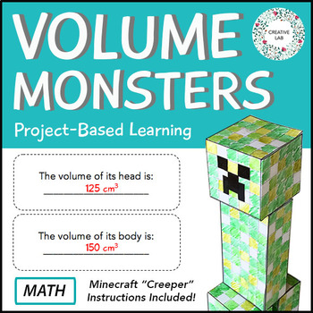 Preview of Volume Monsters Project - Math - PBL