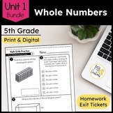 5th Grade Volume, Multiplication, and Division Worksheets 
