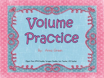 Preview of Volume Practice Worksheet