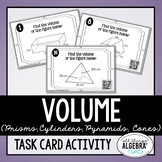 Volume (Prisms, Cylinders, Pyramids, and Cones) | Task Cards