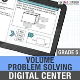 Volume Problem Solving 5th Grade Google Classroom Math Center Test Prep 5.MD.5