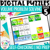 Volume Problem Solving Digital Puzzles {5.MD.5} 5th Grade 