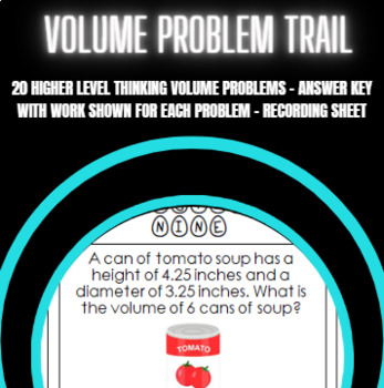 Preview of Volume Problem Trail (8th Grade Level)