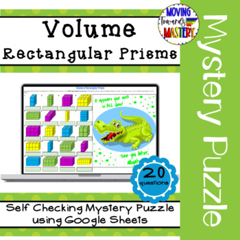 Preview of Volume: Rectangular Prism Self Checking Mystery Picture