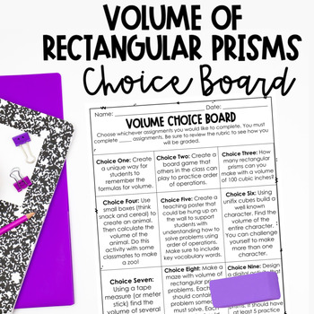 Preview of Volume Rectangular Prisms Activities for Gifted Students AIG Enrichment