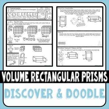 Preview of Volume Rectangular Prisms Discover & Doodle