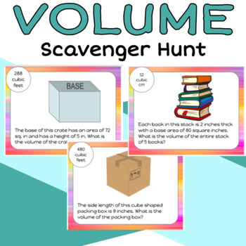 Preview of Volume of a Rectangular Prism - Scavenger Hunt