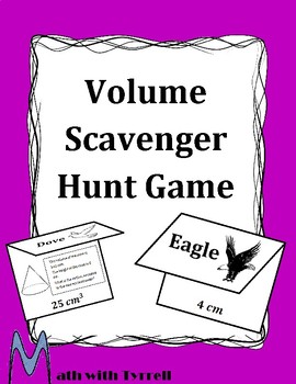 Preview of Volume Scavenger Hunt Game