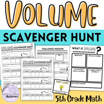 Preview of Volume Scavenger Hunt - Real World 5th Grade Math