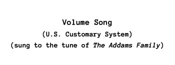 Preview of Volume Song (U.S. Customary)
