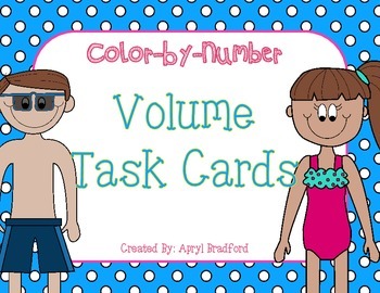Preview of Volume Task Cards-Color by Number