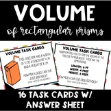 Volume Task Cards LOW PREP TEKS 5.4H