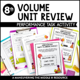 Volume Unit Review Performance Task | Volume of Cones, Cyl