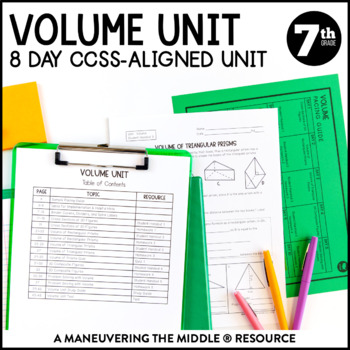 Preview of Volume Unit with Cross Sections | Volume of Prisms & Composite Figures Notes