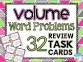 Volume Word Problem Task Cards - Set of 32 Common Core Ali