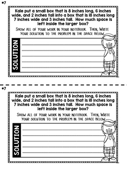 Volume Word Problems - 5Th Grade Math Notebook By Tied 2 Teaching